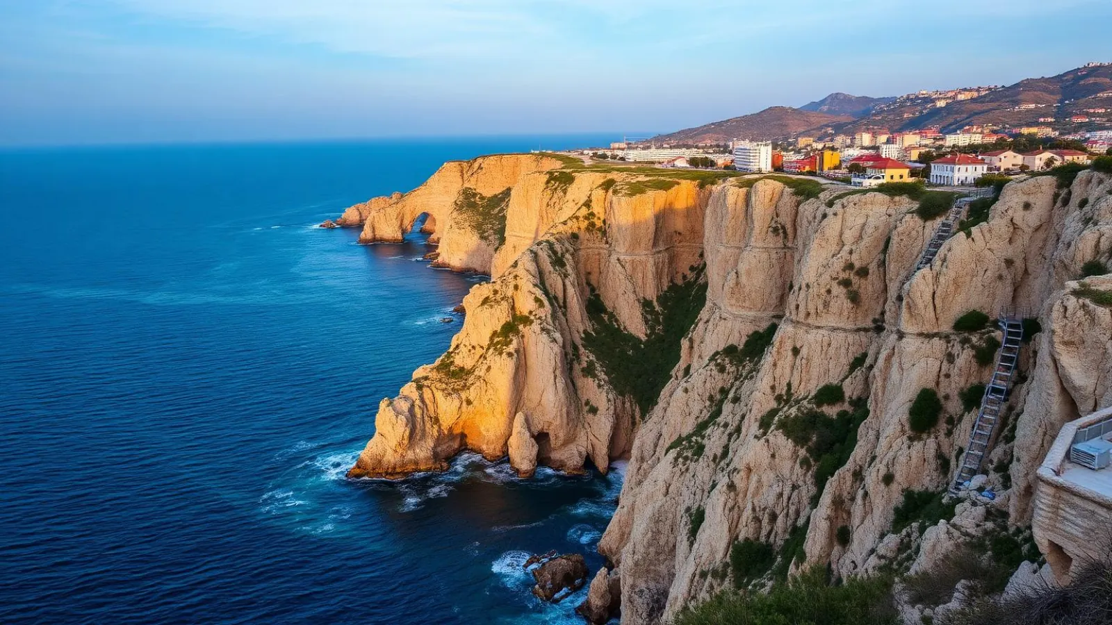 Rugged Kavarna coastline with Cape Kaliakra cliffs jutting into the northern Black Sea