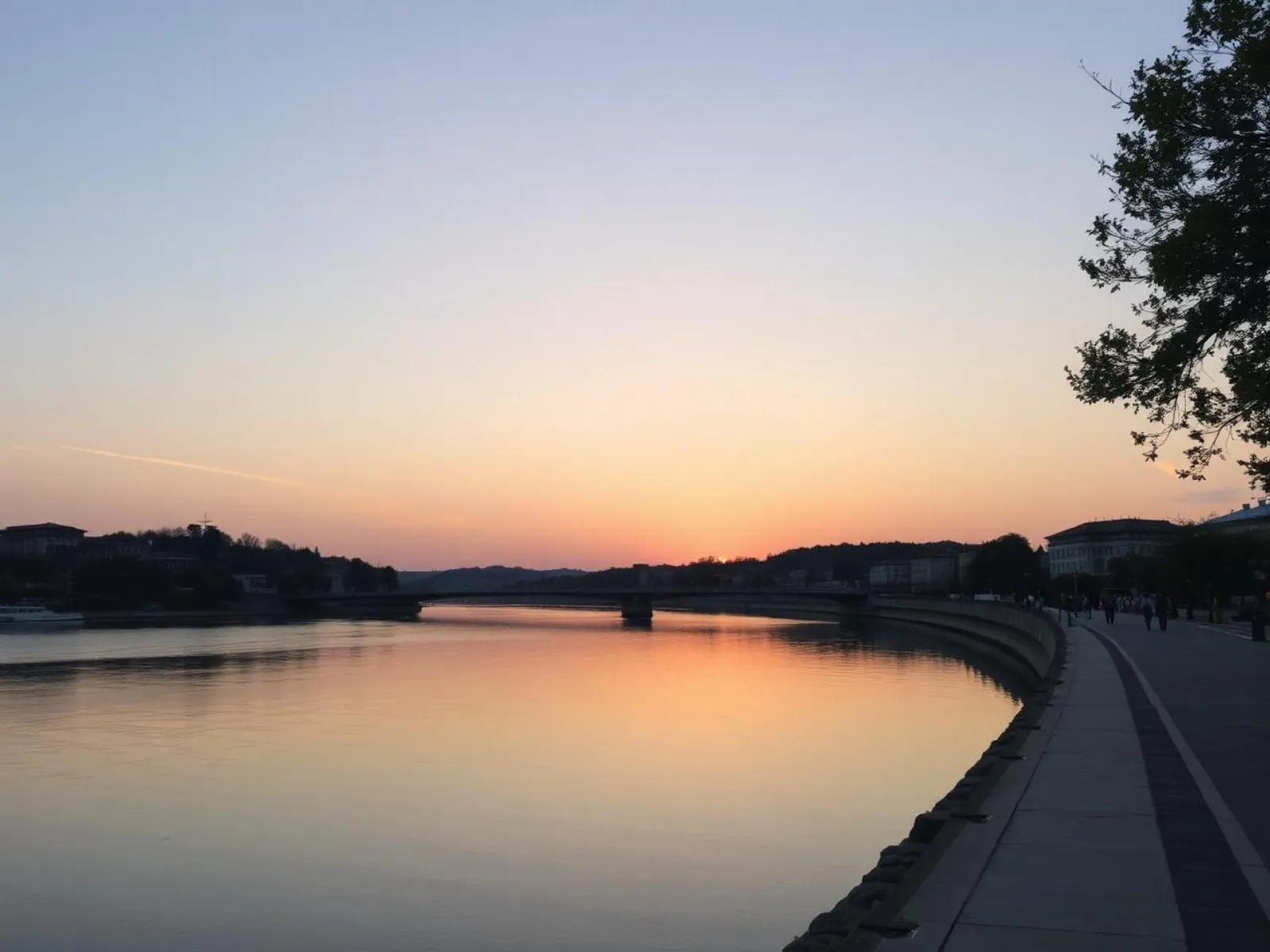 Danube riverfront of Silistra border city with Roman fortress remains